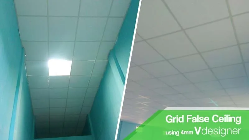 False grid ceiling with 4mm Vdesigner in India 
